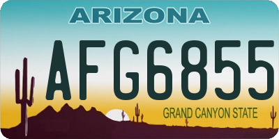 AZ license plate AFG6855