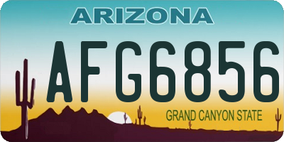 AZ license plate AFG6856