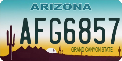 AZ license plate AFG6857