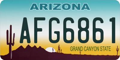 AZ license plate AFG6861