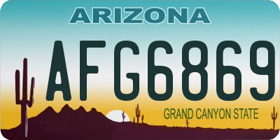 AZ license plate AFG6869