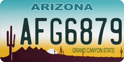 AZ license plate AFG6879