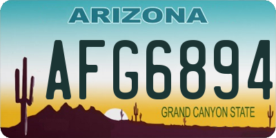 AZ license plate AFG6894