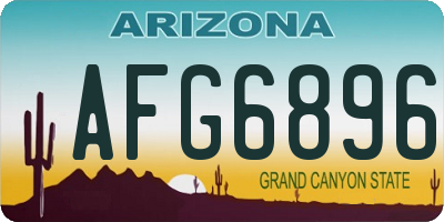 AZ license plate AFG6896