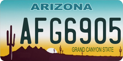 AZ license plate AFG6905