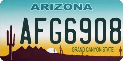 AZ license plate AFG6908