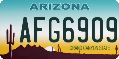 AZ license plate AFG6909
