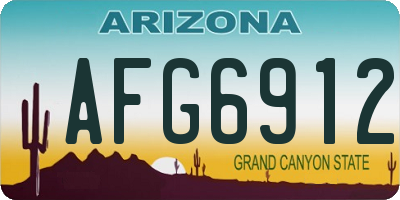 AZ license plate AFG6912