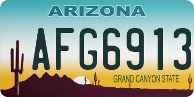 AZ license plate AFG6913