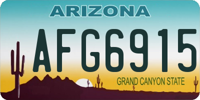 AZ license plate AFG6915