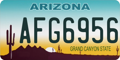 AZ license plate AFG6956