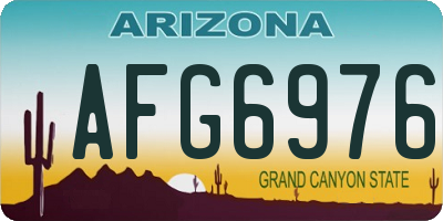 AZ license plate AFG6976