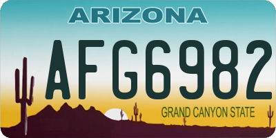 AZ license plate AFG6982