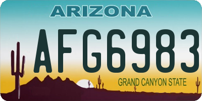 AZ license plate AFG6983