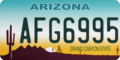 AZ license plate AFG6995