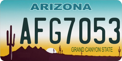 AZ license plate AFG7053