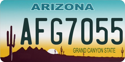 AZ license plate AFG7055