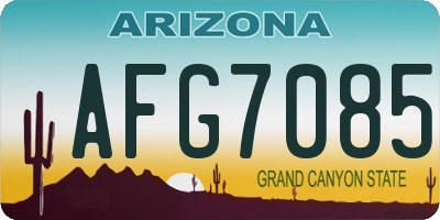 AZ license plate AFG7085