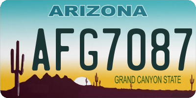 AZ license plate AFG7087