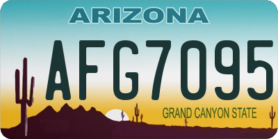 AZ license plate AFG7095