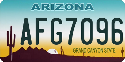 AZ license plate AFG7096
