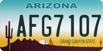 AZ license plate AFG7107