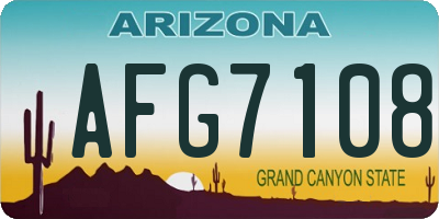 AZ license plate AFG7108