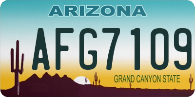AZ license plate AFG7109