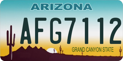 AZ license plate AFG7112
