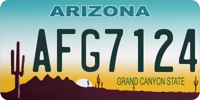 AZ license plate AFG7124