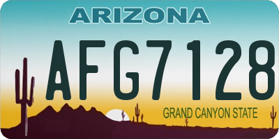AZ license plate AFG7128