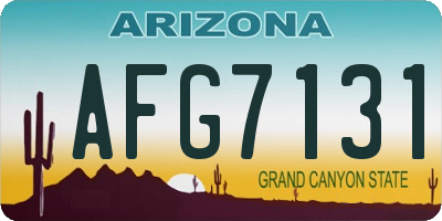 AZ license plate AFG7131