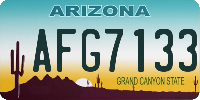 AZ license plate AFG7133