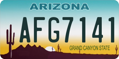 AZ license plate AFG7141