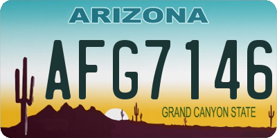 AZ license plate AFG7146