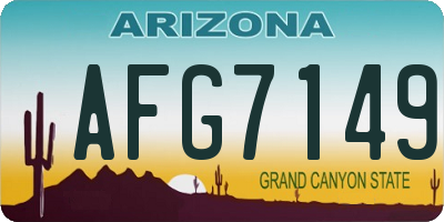 AZ license plate AFG7149
