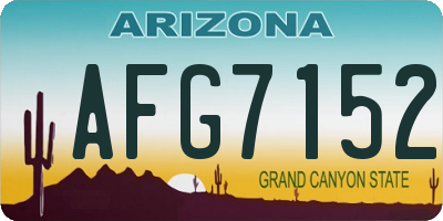 AZ license plate AFG7152