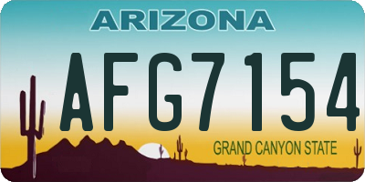 AZ license plate AFG7154