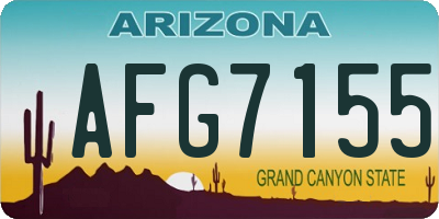 AZ license plate AFG7155