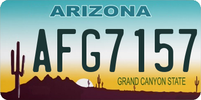 AZ license plate AFG7157