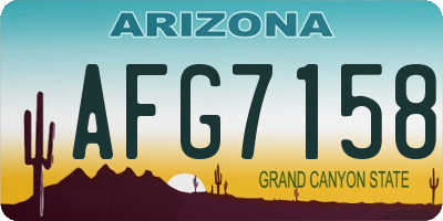 AZ license plate AFG7158