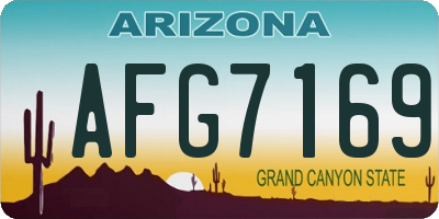 AZ license plate AFG7169