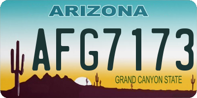 AZ license plate AFG7173