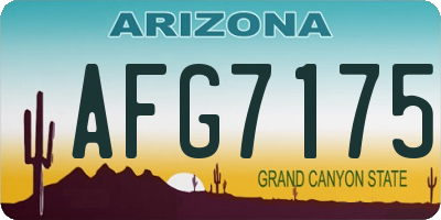 AZ license plate AFG7175