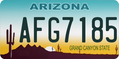 AZ license plate AFG7185