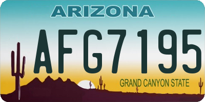 AZ license plate AFG7195