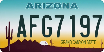 AZ license plate AFG7197