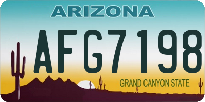 AZ license plate AFG7198