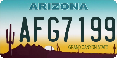 AZ license plate AFG7199