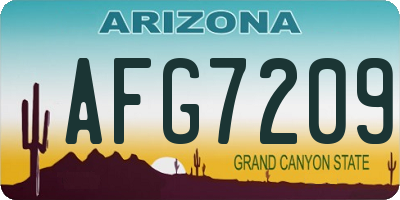 AZ license plate AFG7209